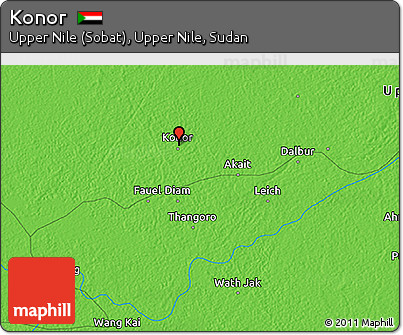 Political 3D Map of Konor