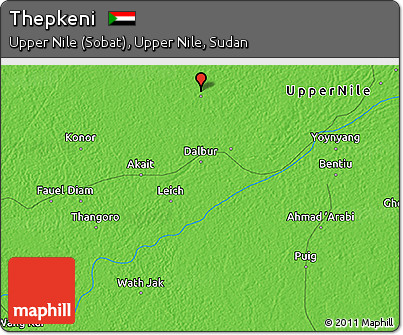 Political 3D Map of Thepkeni