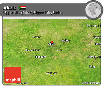 Satellite 3D Map of Akait