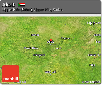 Satellite 3D Map of Akait
