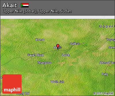 Satellite 3D Map of Akait