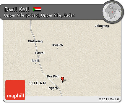 Shaded Relief 3D Map of Dwil Keil