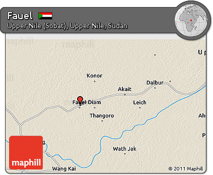 Shaded Relief 3D Map of Fauel