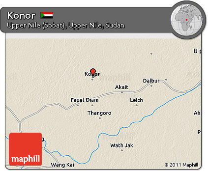 Shaded Relief 3D Map of Konor