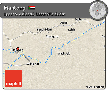 Shaded Relief 3D Map of Mantong