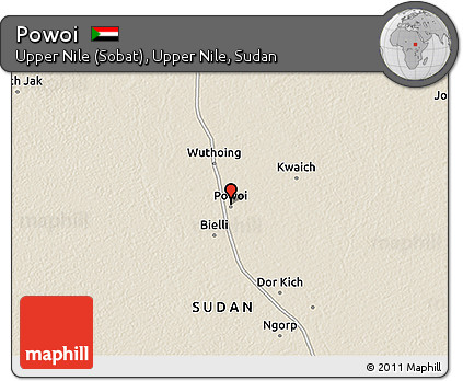 Shaded Relief 3D Map of Powoi
