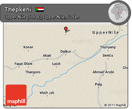 Shaded Relief 3D Map of Thepkeni