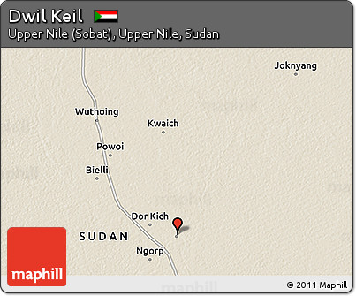 Shaded Relief 3D Map of Dwil Keil