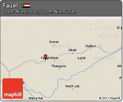 Shaded Relief 3D Map of Fauel