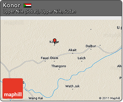 Shaded Relief 3D Map of Konor