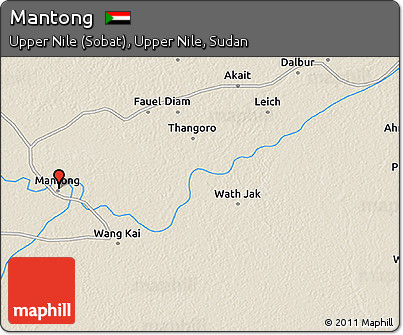 Shaded Relief 3D Map of Mantong