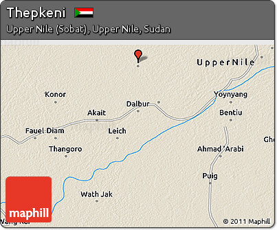 Shaded Relief 3D Map of Thepkeni