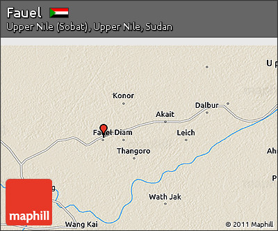 Shaded Relief 3D Map of Fauel