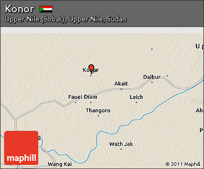 Shaded Relief 3D Map of Konor