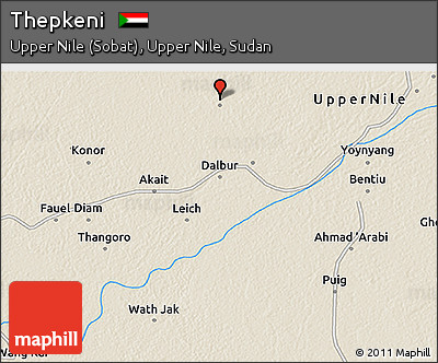 Shaded Relief 3D Map of Thepkeni