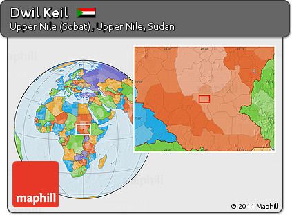 Political Location Map of Dwil Keil