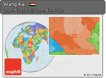 Political Location Map of Wang Kai