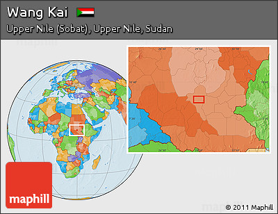 Political Location Map of Wang Kai