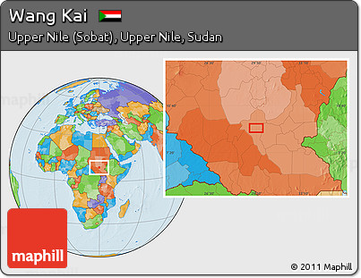Political Location Map of Wang Kai