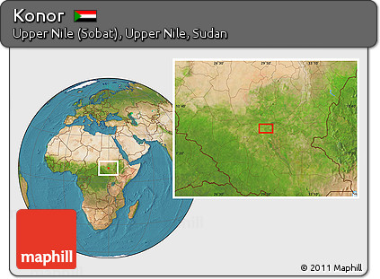 Satellite Location Map of Konor