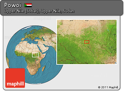 Satellite Location Map of Powoi