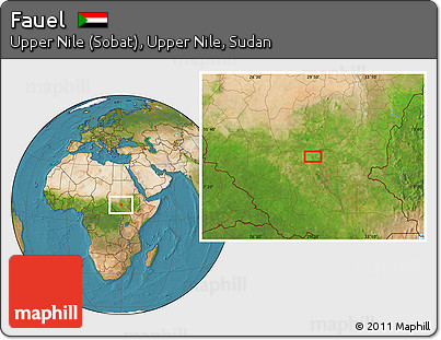Satellite Location Map of Fauel