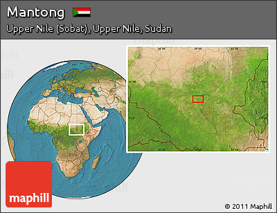 Satellite Location Map of Mantong