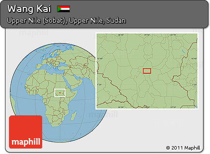 Savanna Style Location Map of Wang Kai