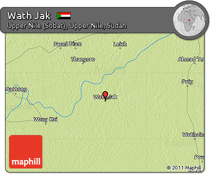 Physical Map of Wath Jak