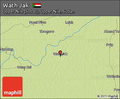 Physical Map of Wath Jak