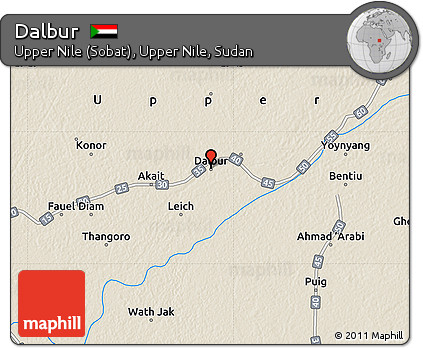 Shaded Relief Map of Dalbur
