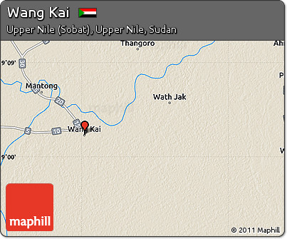 Shaded Relief Map of Wang Kai