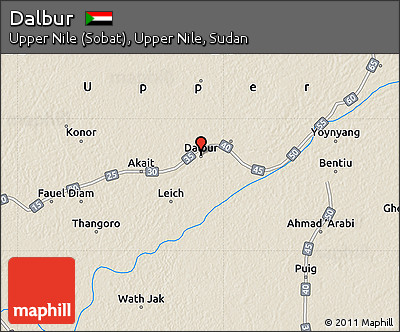 Shaded Relief Map of Dalbur