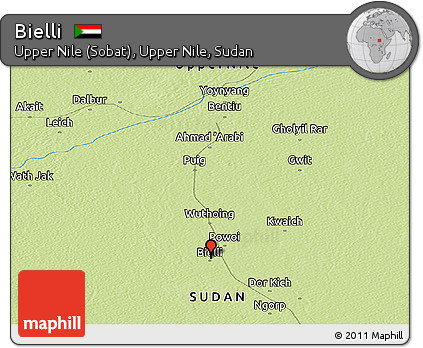 Physical Panoramic Map of Bielli