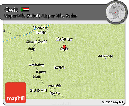 Physical Panoramic Map of Gwit