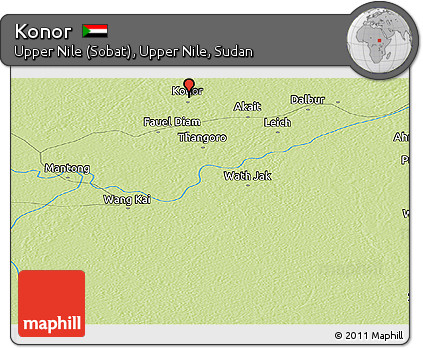 Physical Panoramic Map of Konor