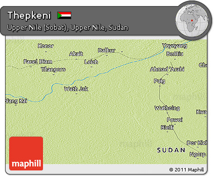 Physical Panoramic Map of Thepkeni