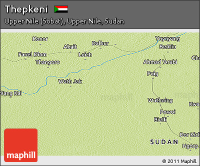 Physical Panoramic Map of Thepkeni