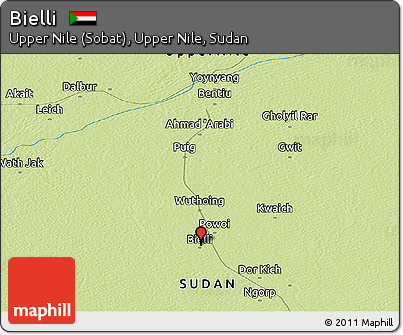 Physical Panoramic Map of Bielli