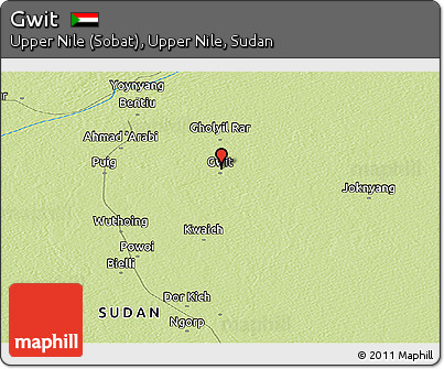 Physical Panoramic Map of Gwit
