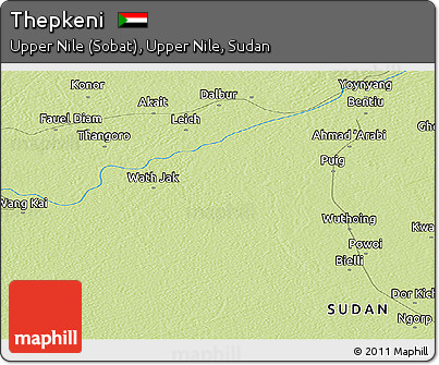 Physical Panoramic Map of Thepkeni