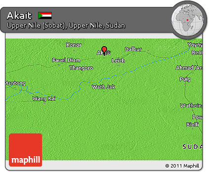 Political Panoramic Map of Akait