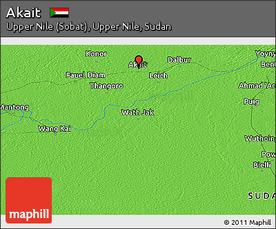 Political Panoramic Map of Akait