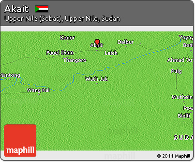 Political Panoramic Map of Akait