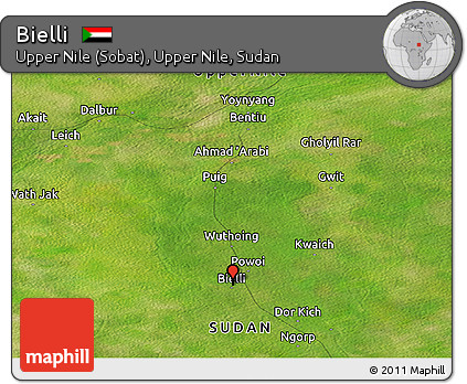 Satellite Panoramic Map of Bielli