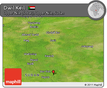 Satellite Panoramic Map of Dwil Keil