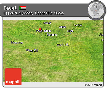 Satellite Panoramic Map of Fauel