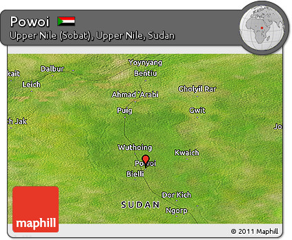 Satellite Panoramic Map of Powoi