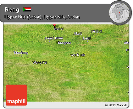 Satellite Panoramic Map of Reng