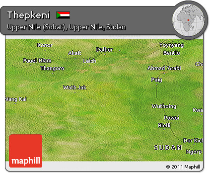 Satellite Panoramic Map of Thepkeni